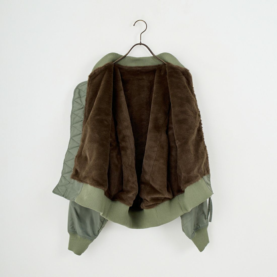 KHA:KI [カーキ] ワイドスクエアMA-1ジャケット [MIL25FJK3240] OLIVE