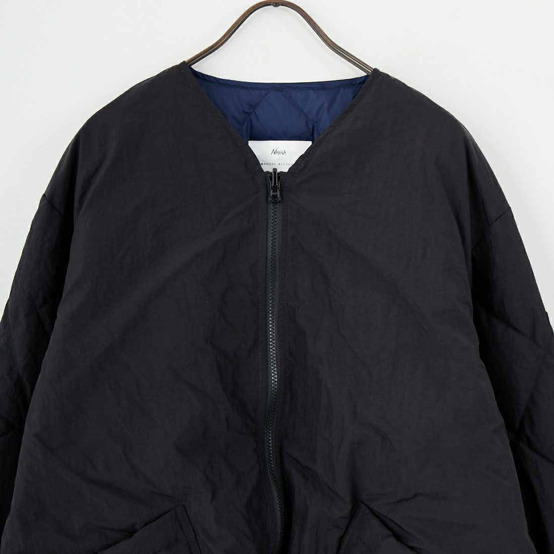 MANUAL ALPHABET × NANGA [マニュアルアルファベット × ナンガ] リバーシブル キルティングダウンコート [MA-J-377] BLACK