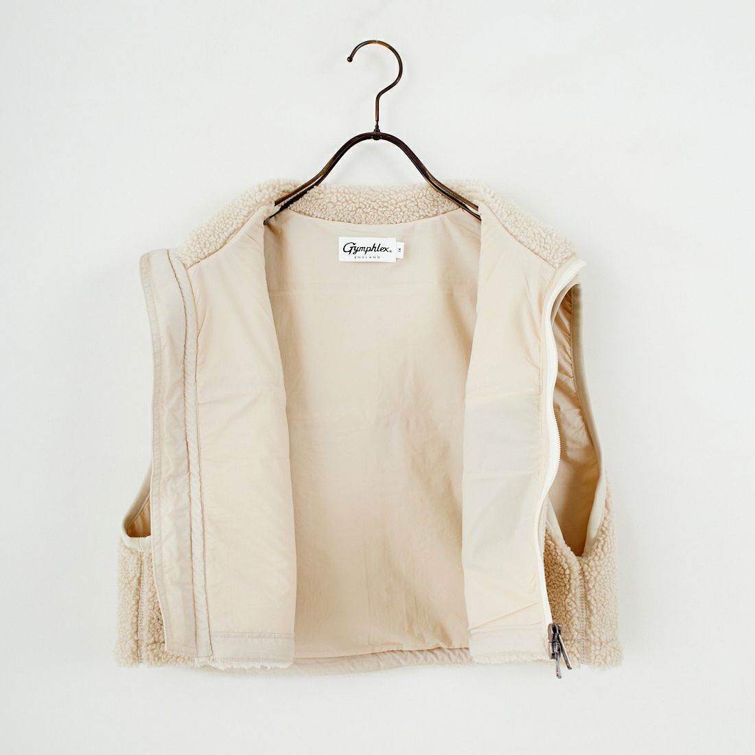 Gymphlex [ジムフレックス] コージーライトボア ショートベスト [GY-A0568BOL] OYSTER WHT