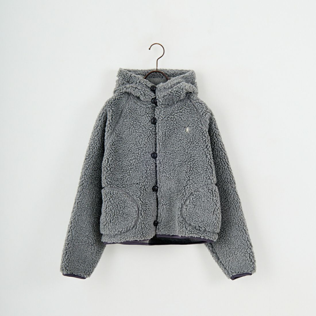 Gymphlex [ジムフレックス] ボアフードショートジャケット [GY-A0725BOA] DK.H.GREY