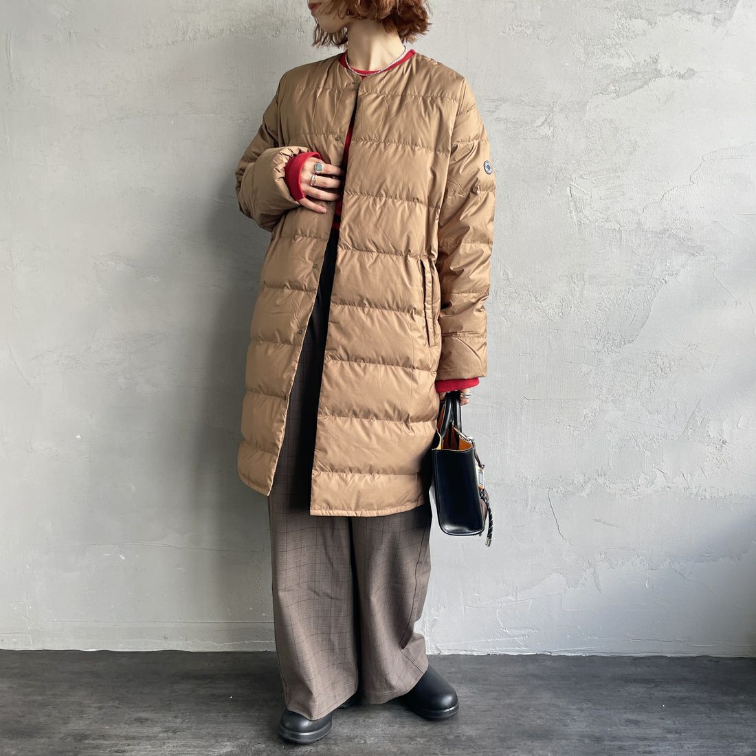 ORCIVAL [オーシバル] ラウンドネックロングコート [OR-A0602DPR