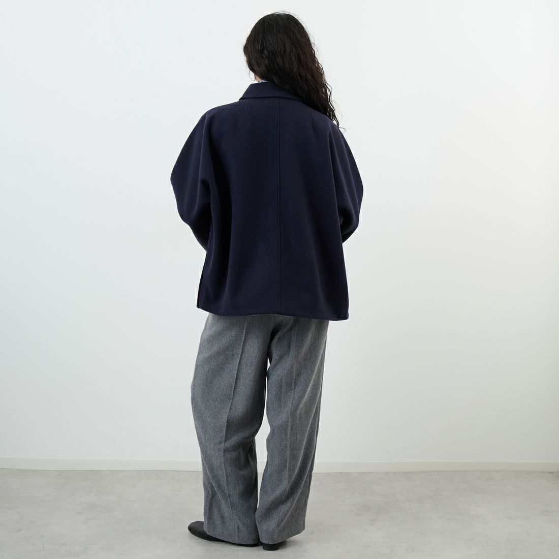 ORCIVAL [オーシバル] ドルマンスリーブジャケット [OR-A0745BBT] DK.NAVY &&モデル身長：162cm 着用サイズ：1&&