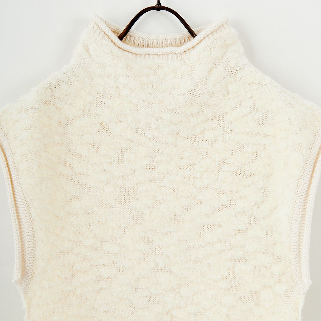 UNFIL [アンフィル] ランダムウール&ウーレンコットン ハイネックベスト [WVFL-UW122] OFF WHITE