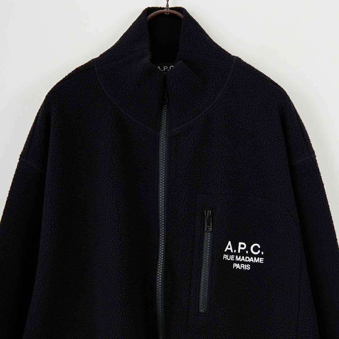 A.P.C. [アー・ペー・セー] ジップアップフリースジャケット [VESTE-POLAIRE] 99 NOIR