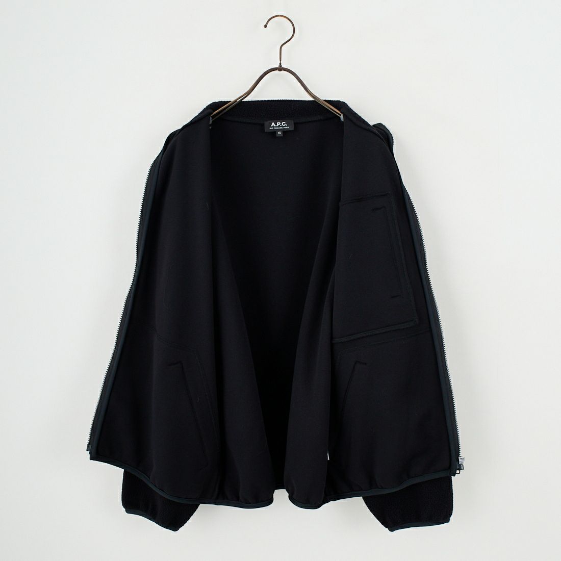 A.P.C. [アー・ペー・セー] ジップアップフリースジャケット [VESTE-POLAIRE] 99 NOIR