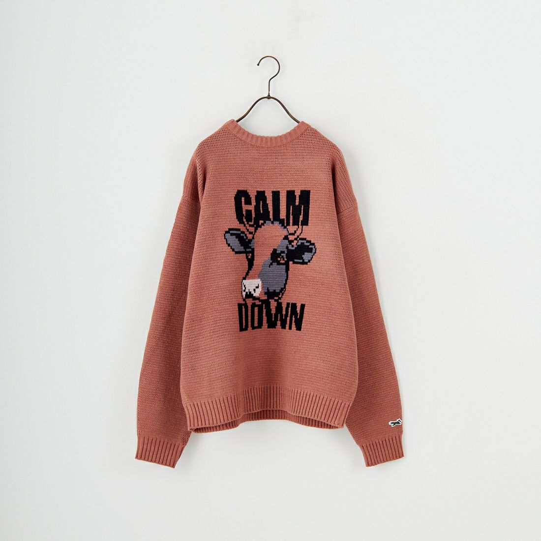 THE FOX [ザフォックス] 別注 アニマル柄クルーネックジャガードニット [JFL25AW-09-JF] PINK