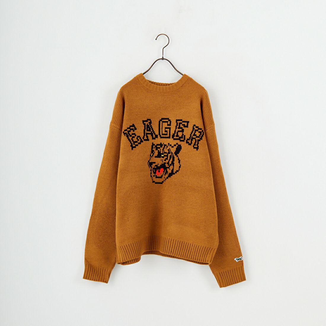 THE FOX [ザフォックス] 別注 アニマル柄クルーネックジャガードニット [JFL25AW-09-JF] CAMEL