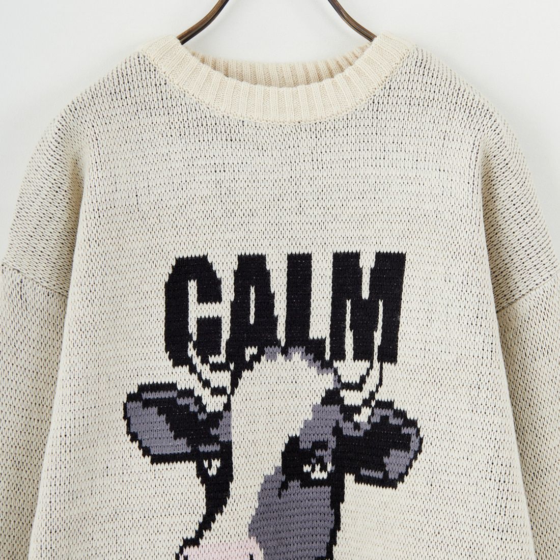 THE FOX [ザフォックス] 別注 アニマル柄クルーネックジャガードニット [JFL25AW-09-JF] NATURAL