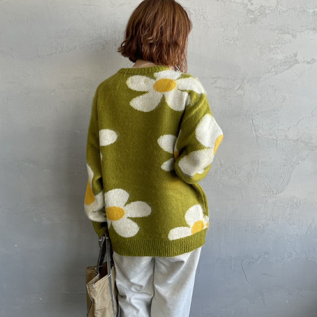 THE FOX [ザフォックス] 別注 ジャギークルーネックニット [JFL25AW-06-JF] PSC ﾊﾅ &&モデル身長：158cm 着用サイズ：S&&