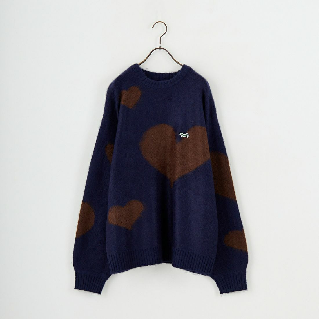 THE FOX [ザフォックス] 別注 ジャギークルーネックニット [JFL25AW-06-JF] NVY ﾊｰﾄ