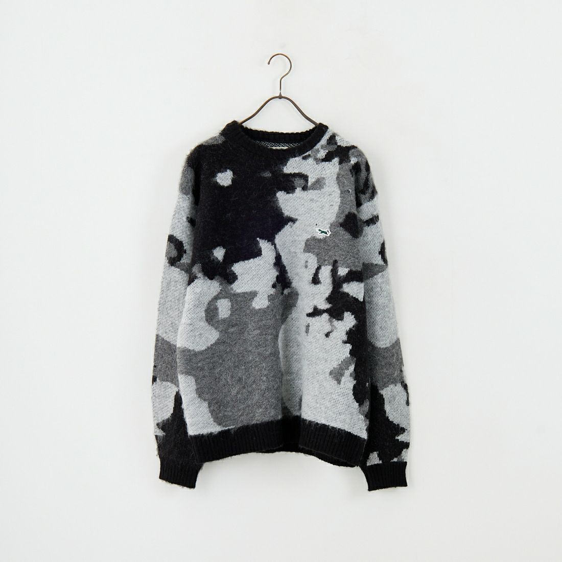 THE FOX [ザフォックス] 別注 ジャギークルーネックニット [JFL25AW-06-JF] BLK ｱﾌﾞｽﾄﾗ