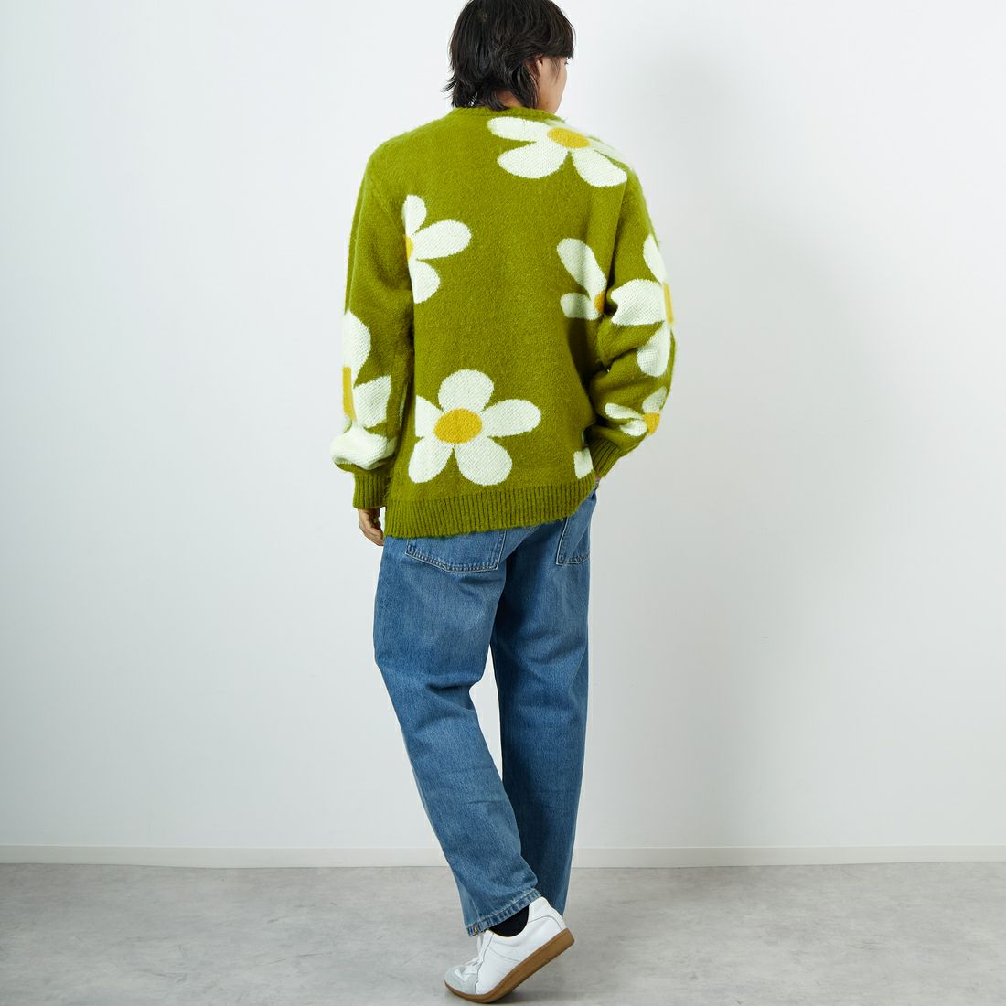 THE FOX [ザフォックス] 別注 ジャギークルーネックニット [JFL25AW-06-JF] PSC ﾊﾅ &&モデル身長：179cm 着用サイズ：L&&