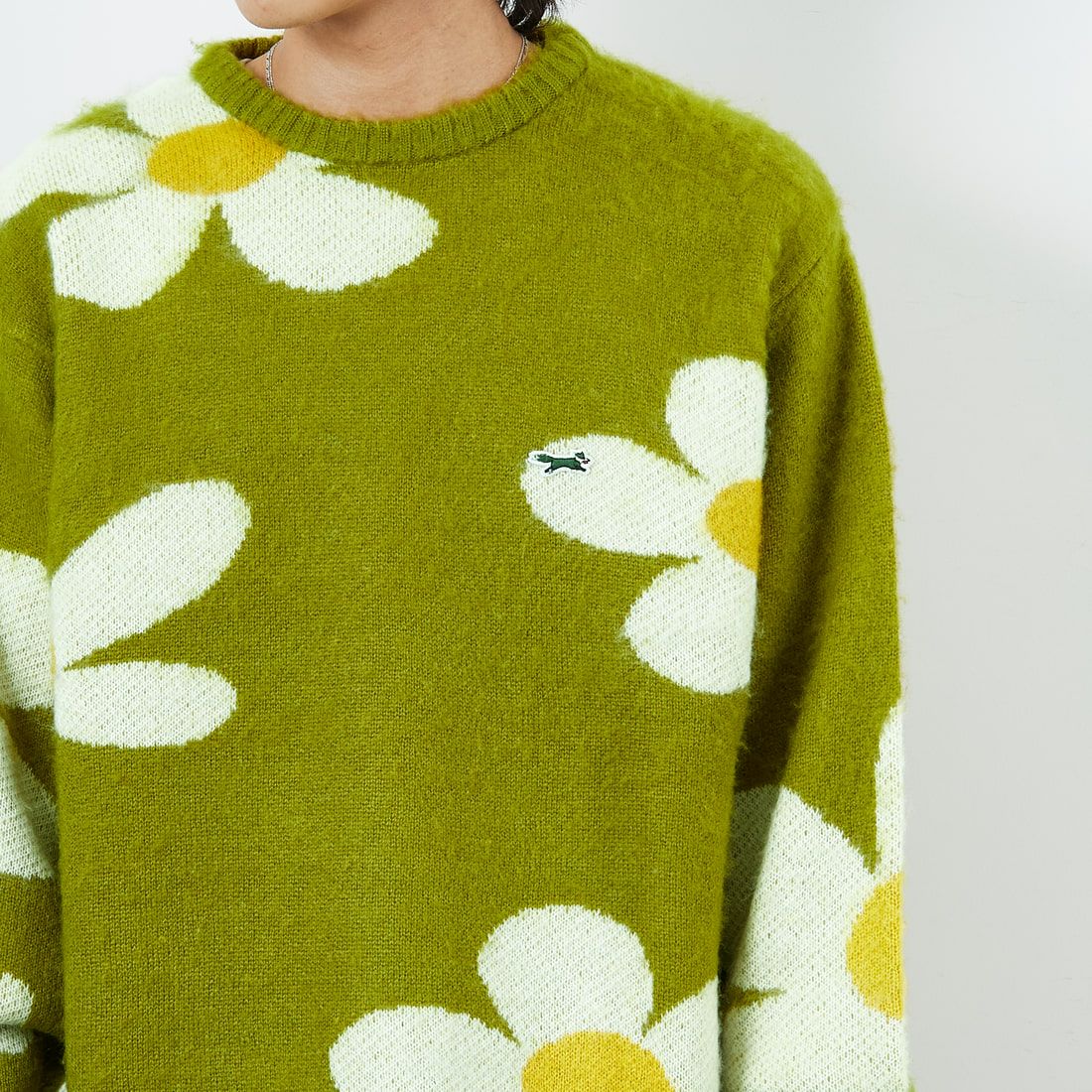 THE FOX [ザフォックス] 別注 ジャギークルーネックニット [JFL25AW-06-JF] PSC ﾊﾅ &&モデル身長：179cm 着用サイズ：L&&