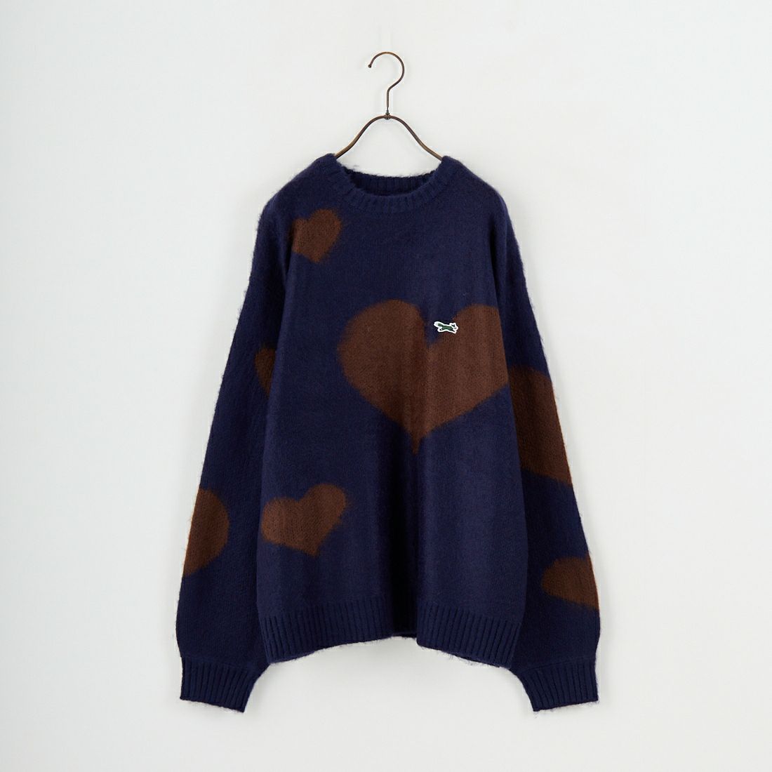 THE FOX [ザフォックス] 別注 ジャギークルーネックニット [JFL25AW-06-JF] NVY ﾊｰﾄ