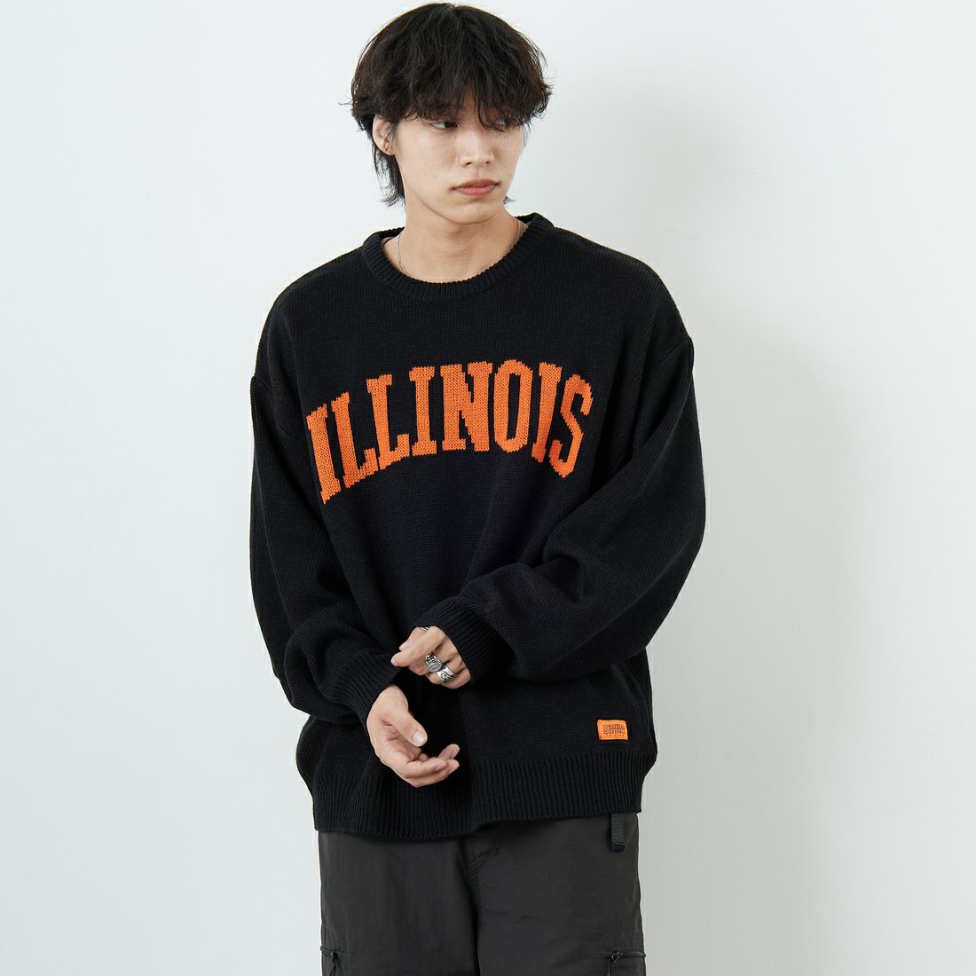 BLACK&&モデル身長：179cm 着用サイズ：L&&