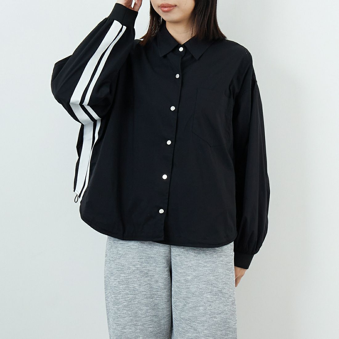 004 ﾌﾞﾗｯｸ&&モデル身長：162cm 着用サイズ：F&&