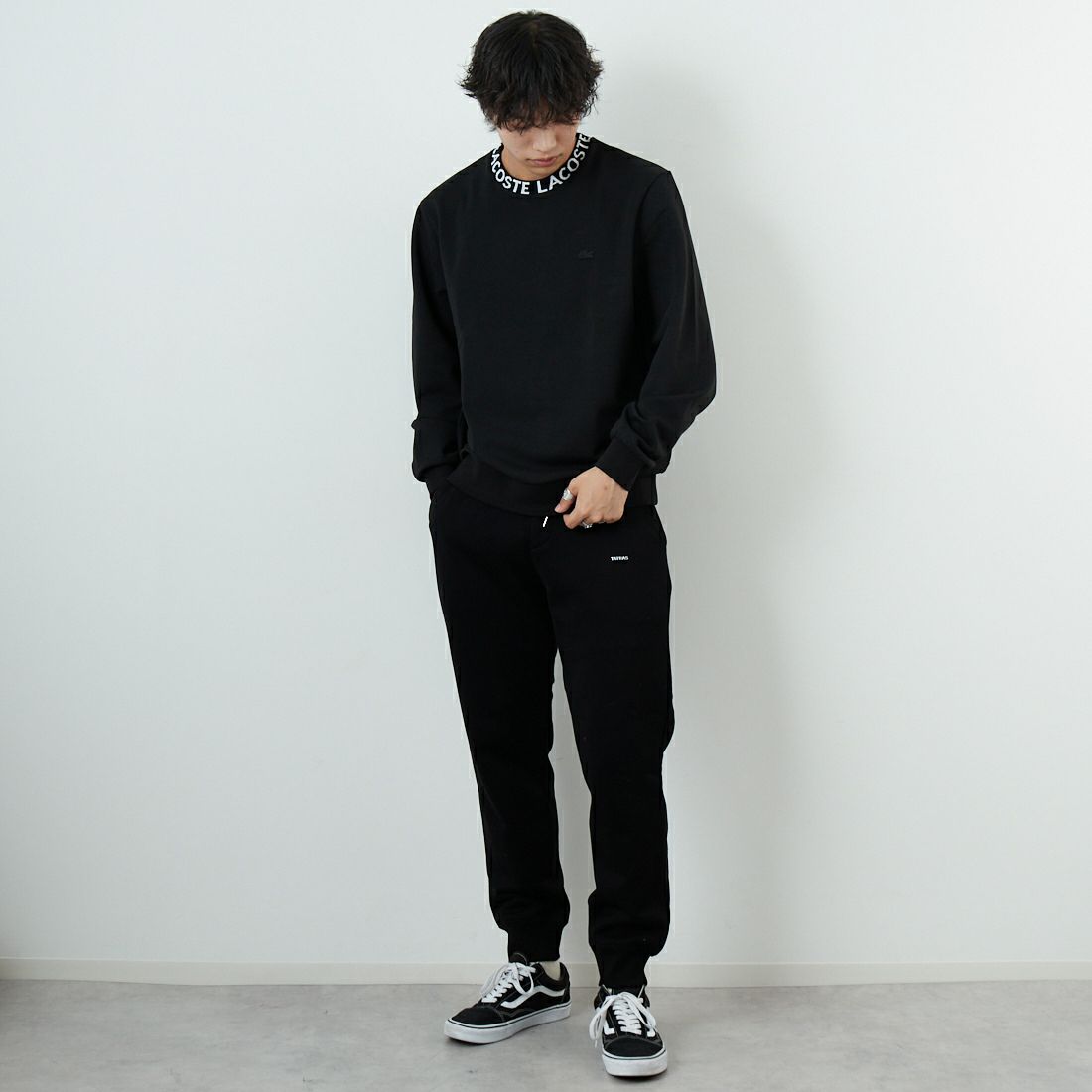 LACOSTE [ラコステ] ジャカードネックモックネックスウェット [SH9542