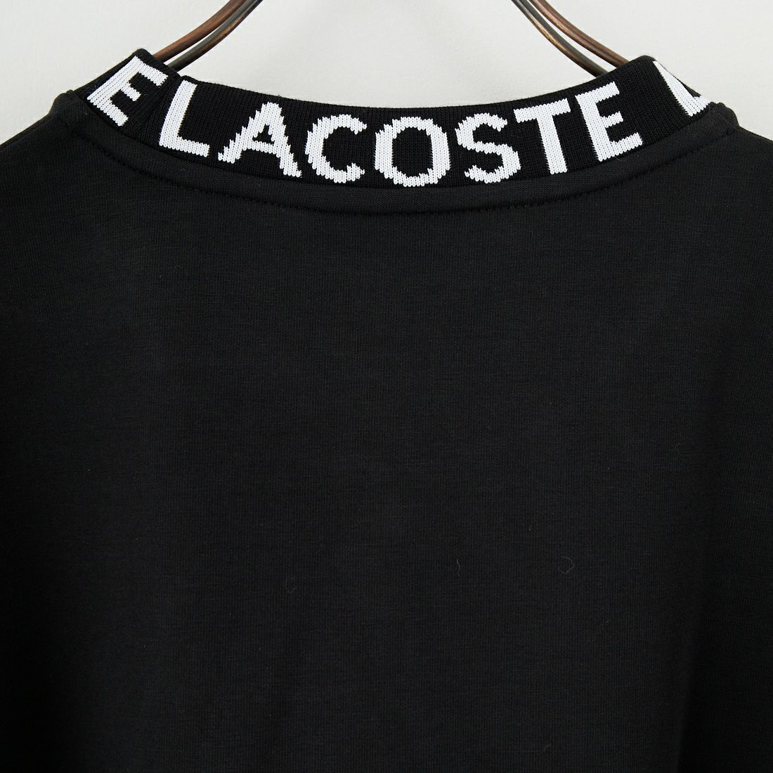 LACOSTE [ラコステ] ジャカードネックモックネックスウェット [SH9542] 031 BLACK