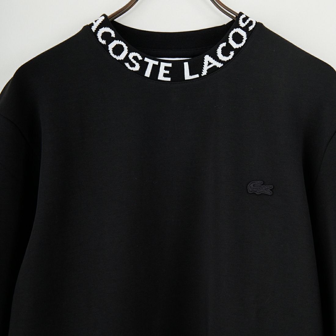 LACOSTE [ラコステ] ジャカードネックモックネックスウェット [SH9542] 031 BLACK