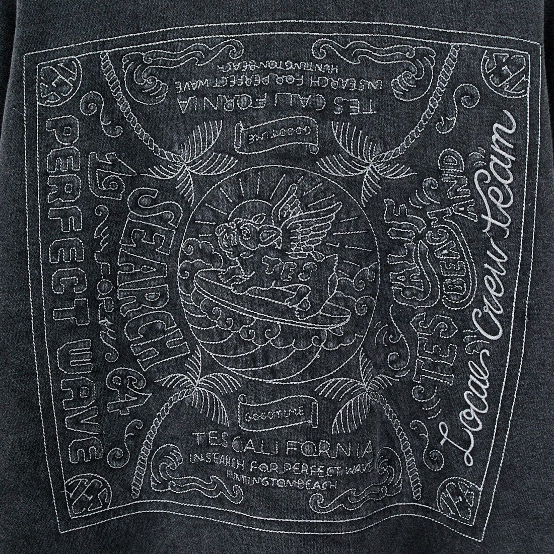 The Endless Summer [エンドレスサマー] バンダナ刺繍 ピグメントビッグスウェット [C-25774304] 01 BLACK