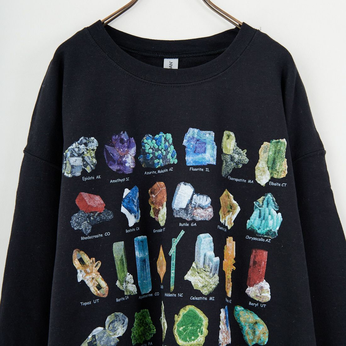 Atalas Screen Printing [アトラス スクリーン プリンティング] アルティメットミネラルガイドスウェット [MINERAL-GUIDE] BLACK