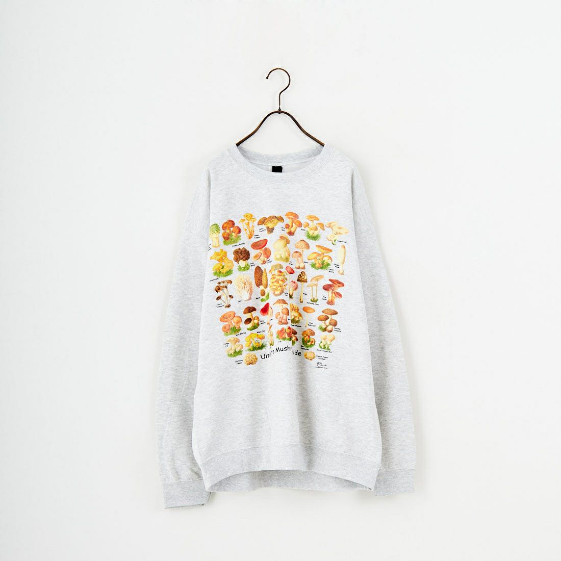 Atalas Screen Printing [アトラス スクリーン プリンティング] アルティメットマッシュルームガイドスウェット [MUSHROOM-GIDE] ASH