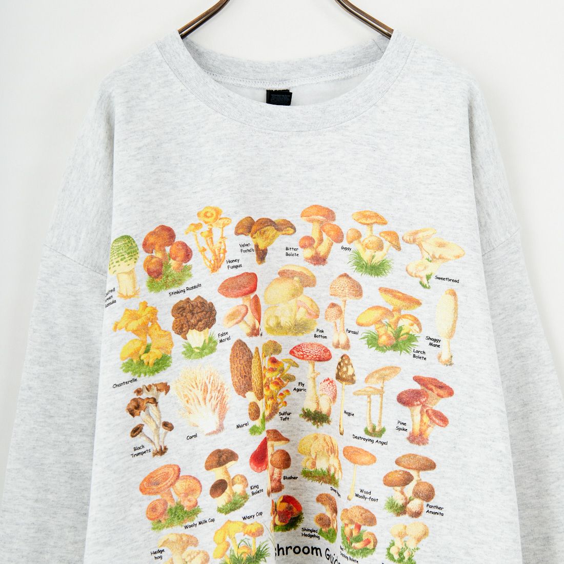 Atalas Screen Printing [アトラス スクリーン プリンティング] アルティメットマッシュルームガイドスウェット [MUSHROOM-GIDE] ASH