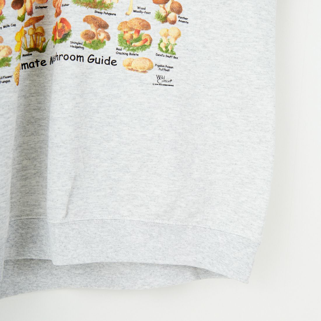 Atalas Screen Printing [アトラス スクリーン プリンティング] アルティメットマッシュルームガイドスウェット [MUSHROOM-GIDE] ASH
