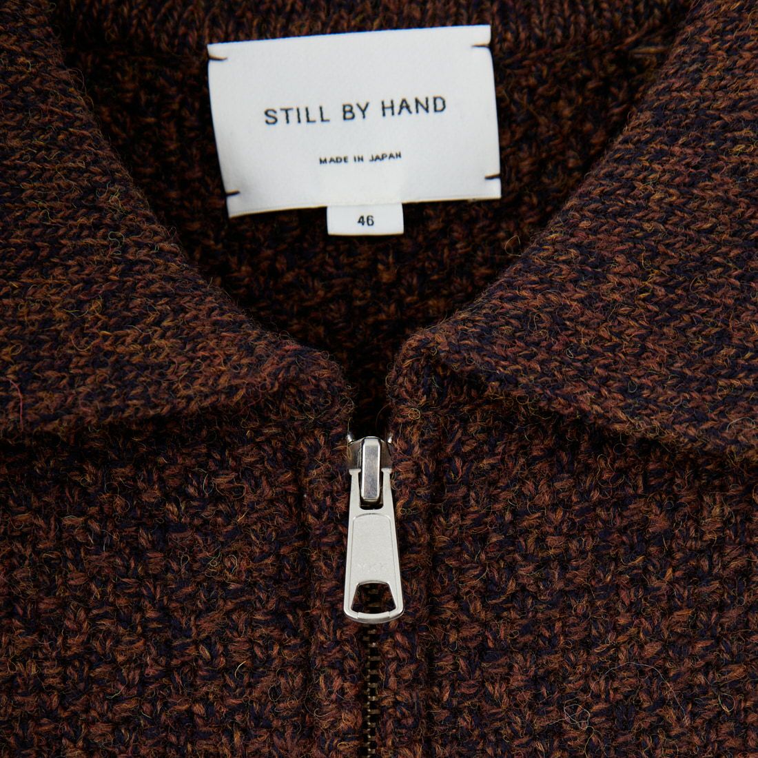 STILL BY HAND [スティルバイハンド] 5G ニットブルゾン [KN06253] MELANGE BR