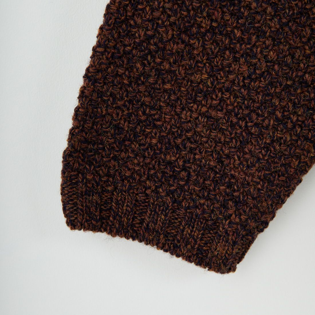 STILL BY HAND [スティルバイハンド] 5G ニットブルゾン [KN06253] MELANGE BR