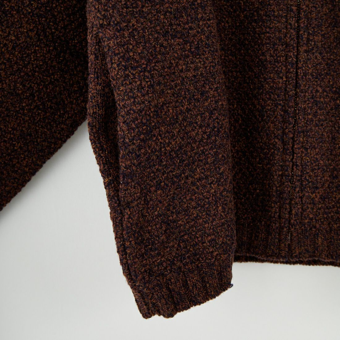 STILL BY HAND [スティルバイハンド] 5G ニットブルゾン [KN06253] MELANGE BR