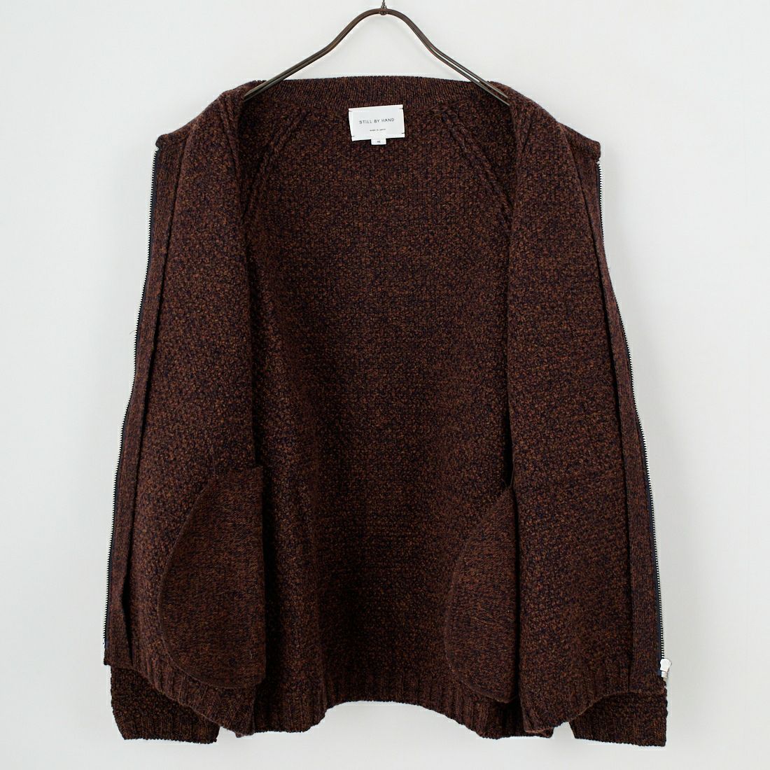 STILL BY HAND [スティルバイハンド] 5G ニットブルゾン [KN06253] MELANGE BR