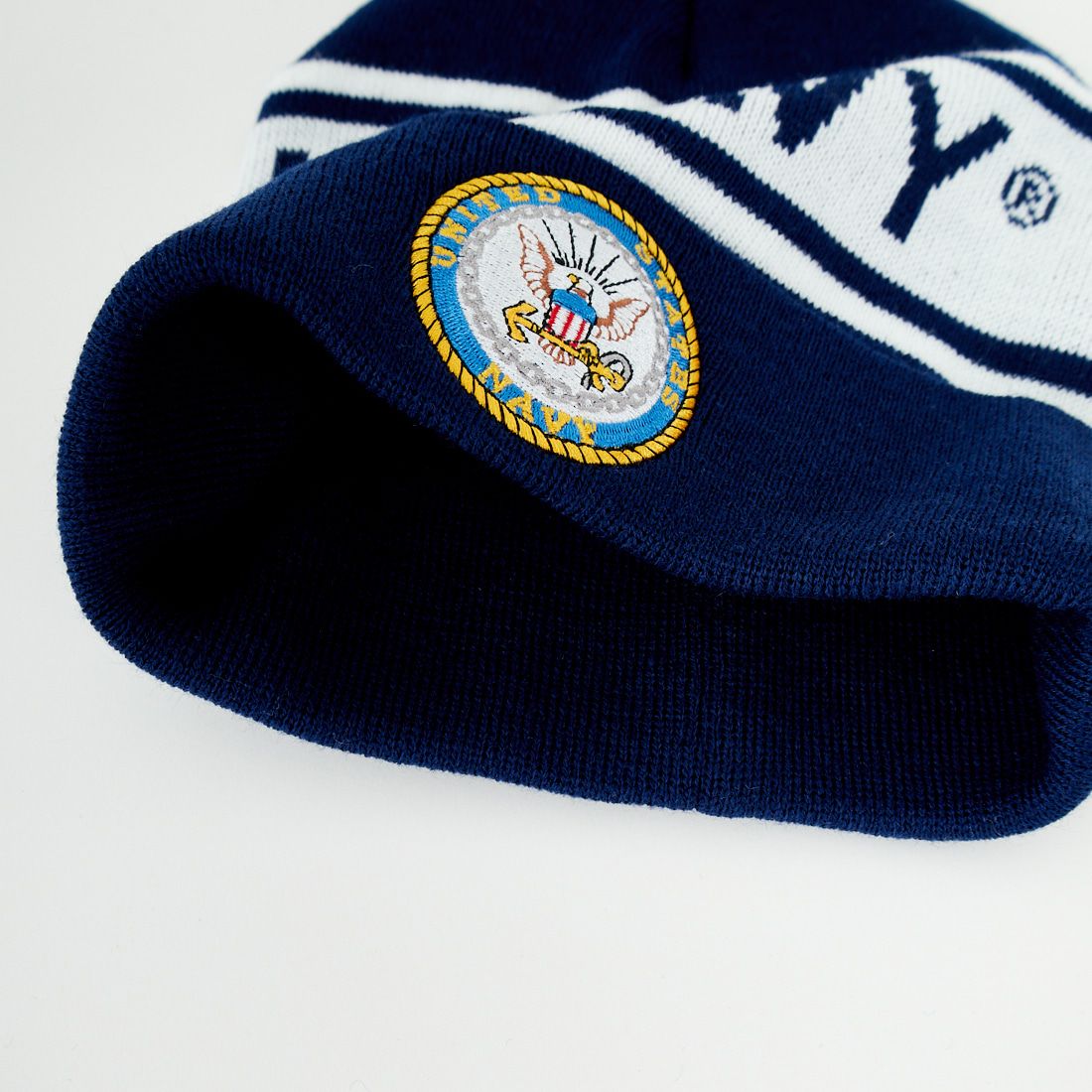 JWM Military Wear [ジェイダブリューエム ミリタリーウェア] US ポンポンニットビーニー [36244] NVY/WHT