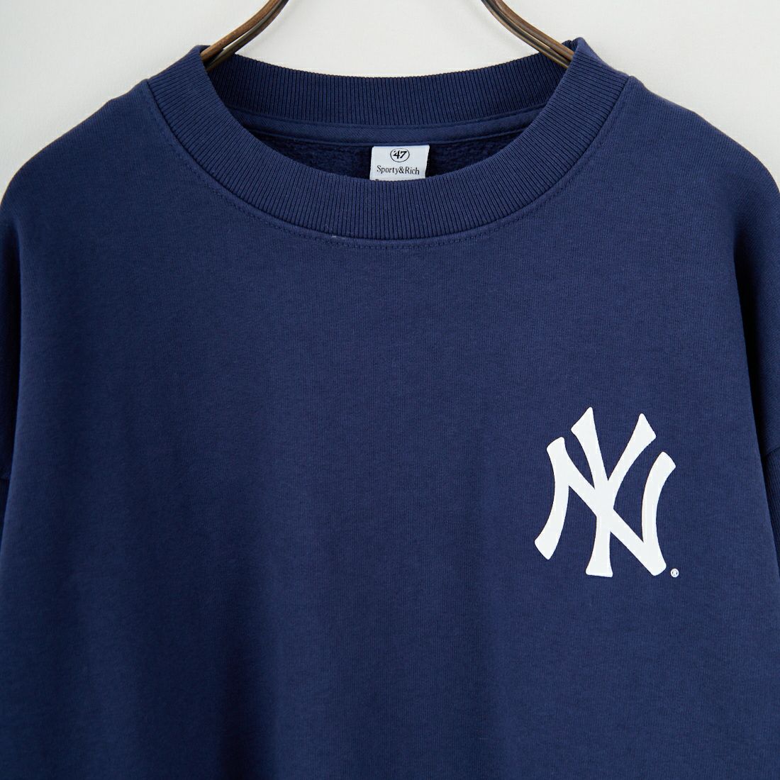 Sporty&Rich [スポーティアンドリッチ] NY セリフロゴクルーネックスウェット [ST071623631] DK.NAVY