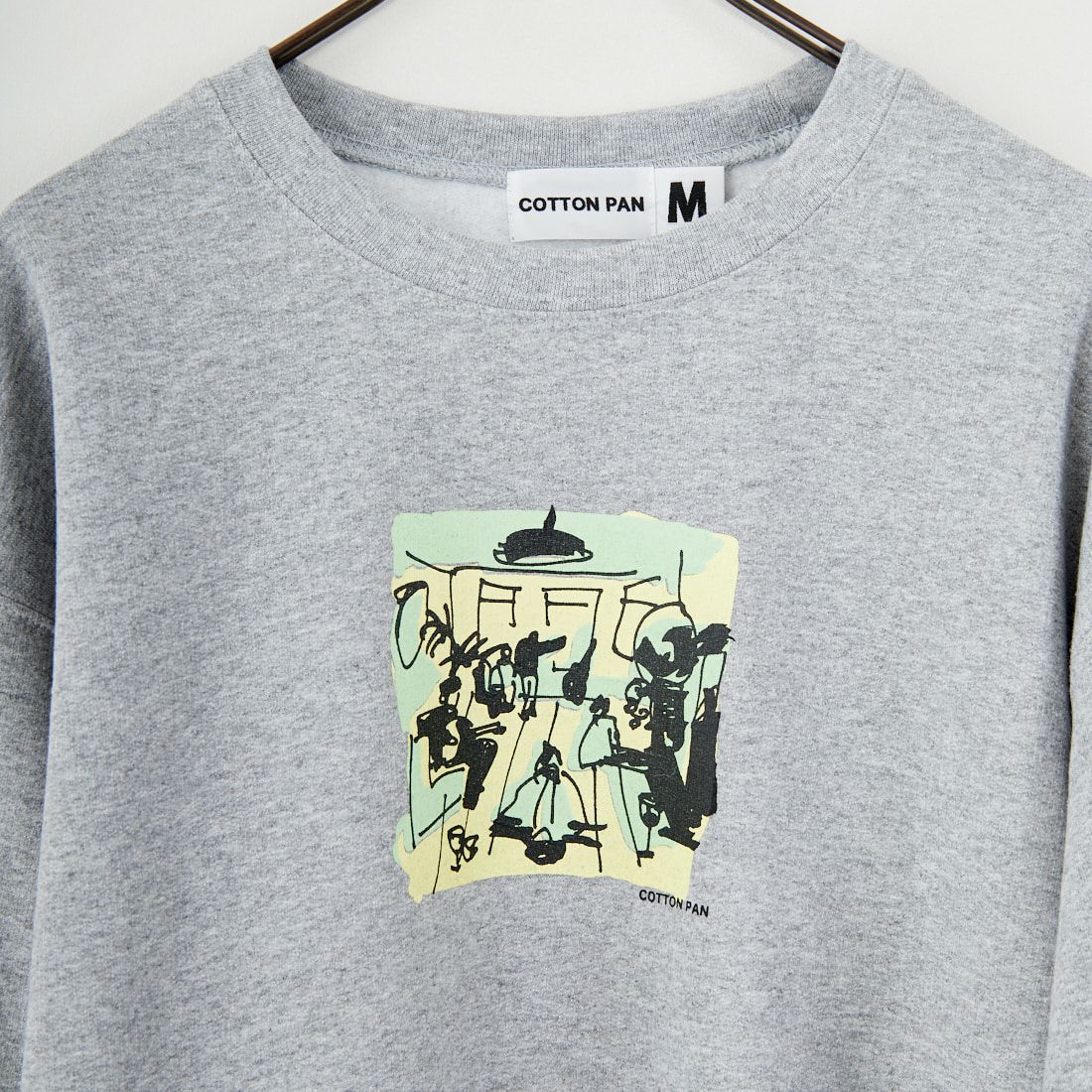 COTTON PAN [コットンパン] クルーネックスウェット [DEFINITELY-MAYBE] GRAY