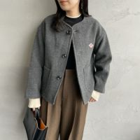 DANTON [ダントン] ウールライトパイルノーカラージャケット [DT