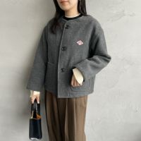 ダントン ウールライトパイルノーカラー　DT-A0013 36 DANTON [ダントン] ウールライトパイルノーカラージャケット [DT