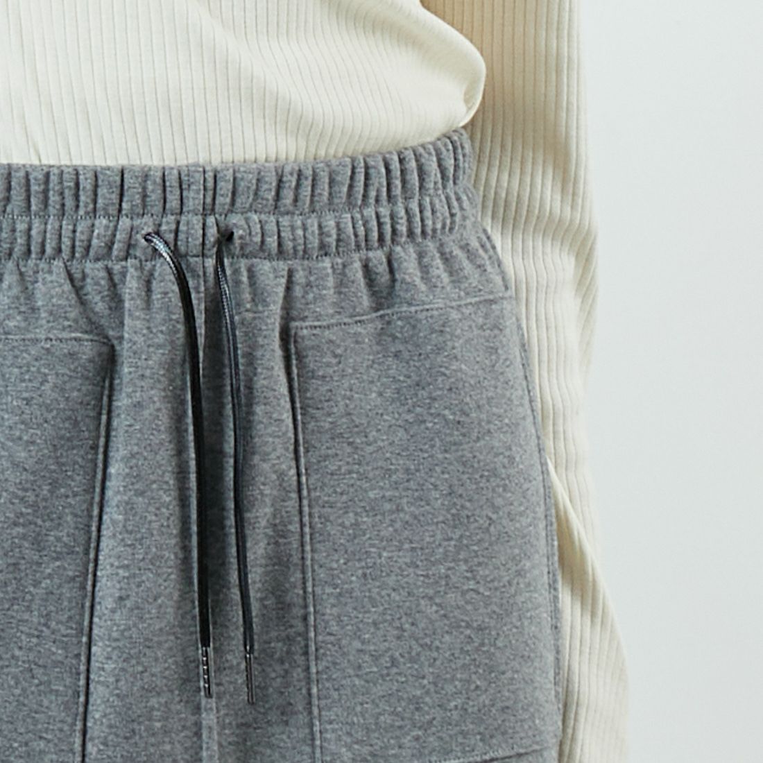 CLOCHE [クロシェ] 裏起毛タイトスカート [55286579] ｸﾞﾚｰ &&モデル身長：162cm 着用サイズ：2&&