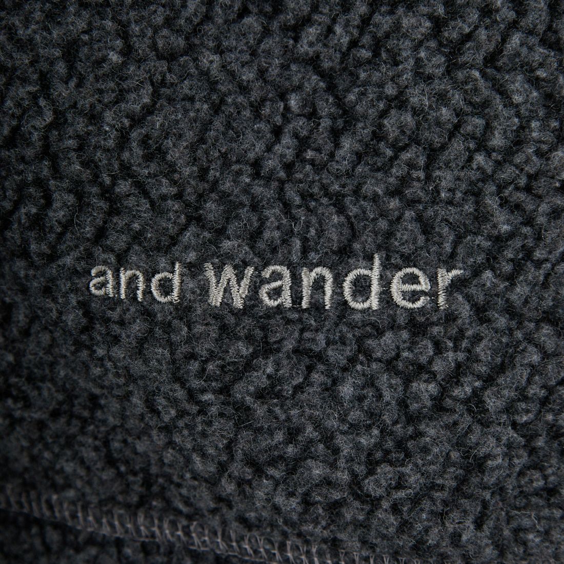 and wander [アンドワンダー] リウールジャガード スタンドジップジャケット [5745281061] CHARCOAL