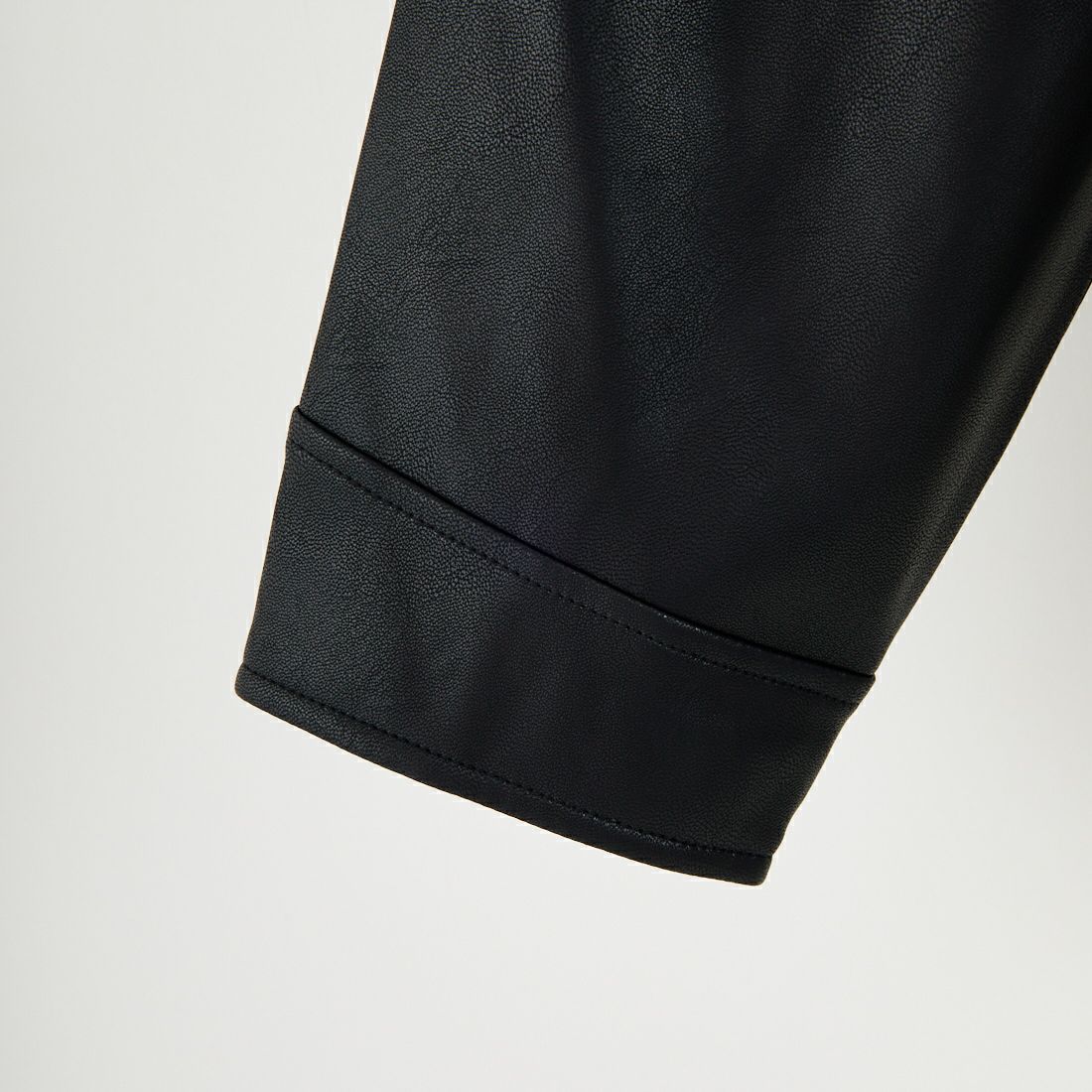 Jeans Factory Clothes [ジーンズファクトリークローズ] スリーブデザイン フェイクレザージャケット [25478-HN] BLACK