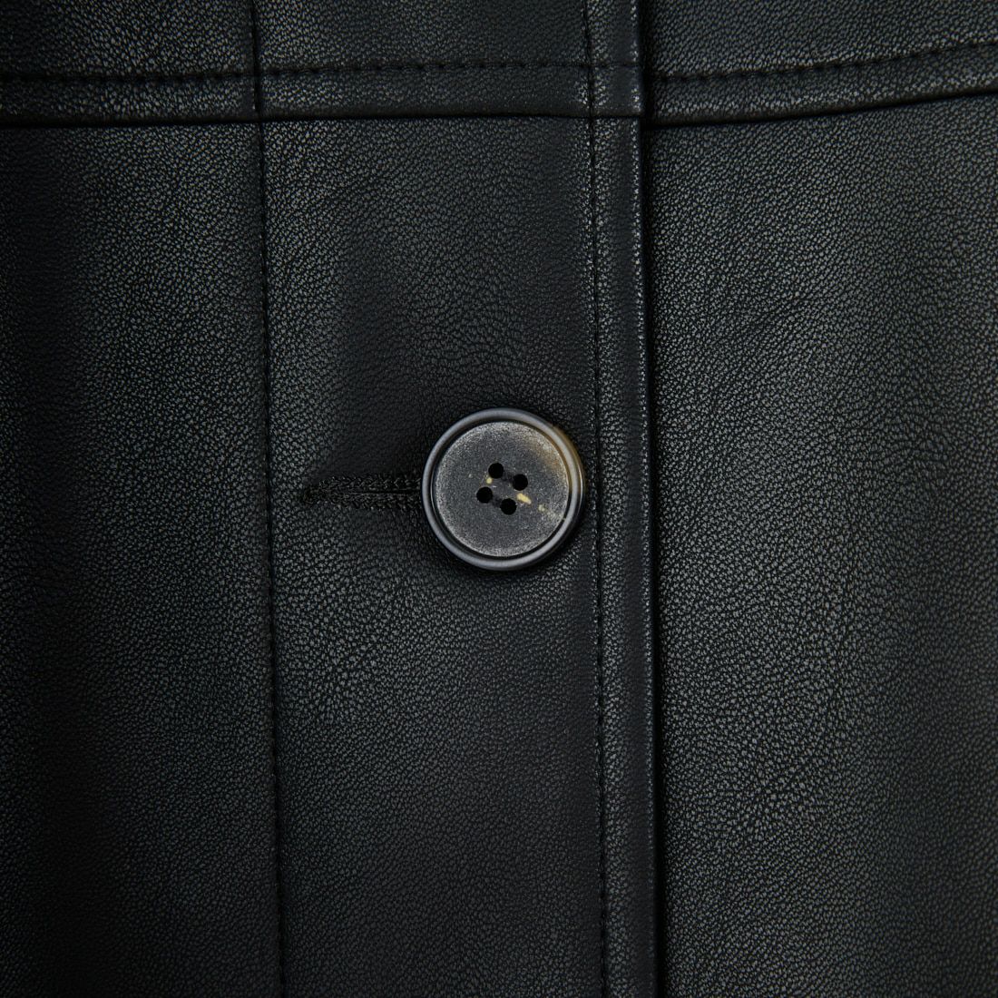 Jeans Factory Clothes [ジーンズファクトリークローズ] スリーブデザイン フェイクレザージャケット [25478-HN] BLACK