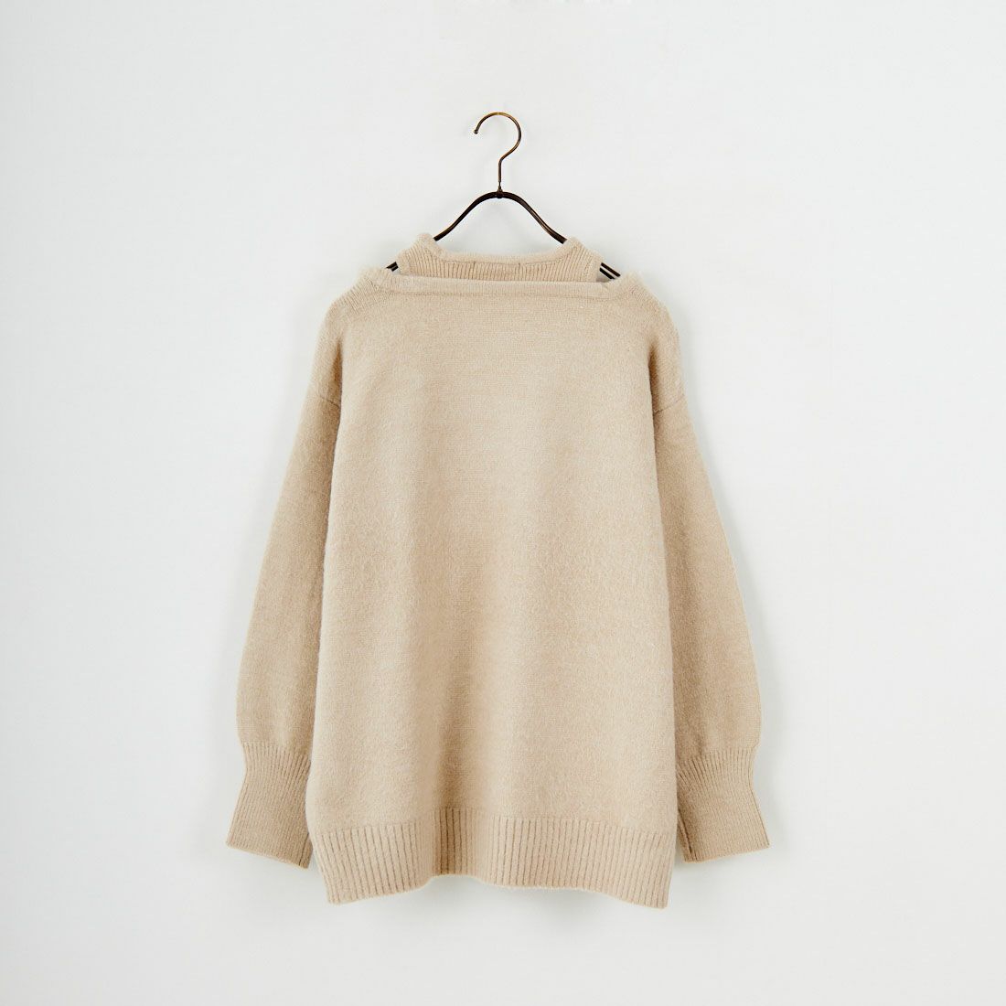 nenom [ネノム] レイヤードデザイン Vネックニット [NE25131039] 22 BEIGE