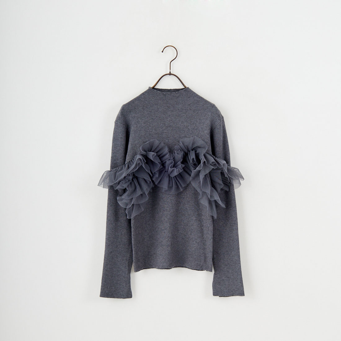 nenom [ネノム] マルチWAY チュールドッキングニットプルオーバー [NE25131042] 08 CHARCOA