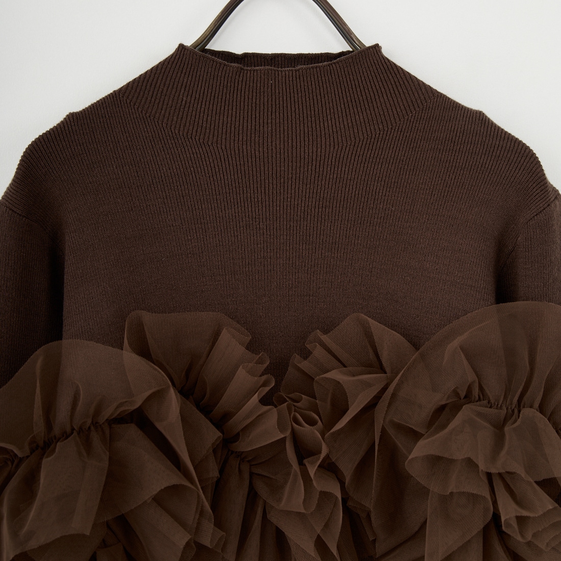 nenom [ネノム] マルチWAY チュールドッキングニットプルオーバー [NE25131042] 28 BROWN