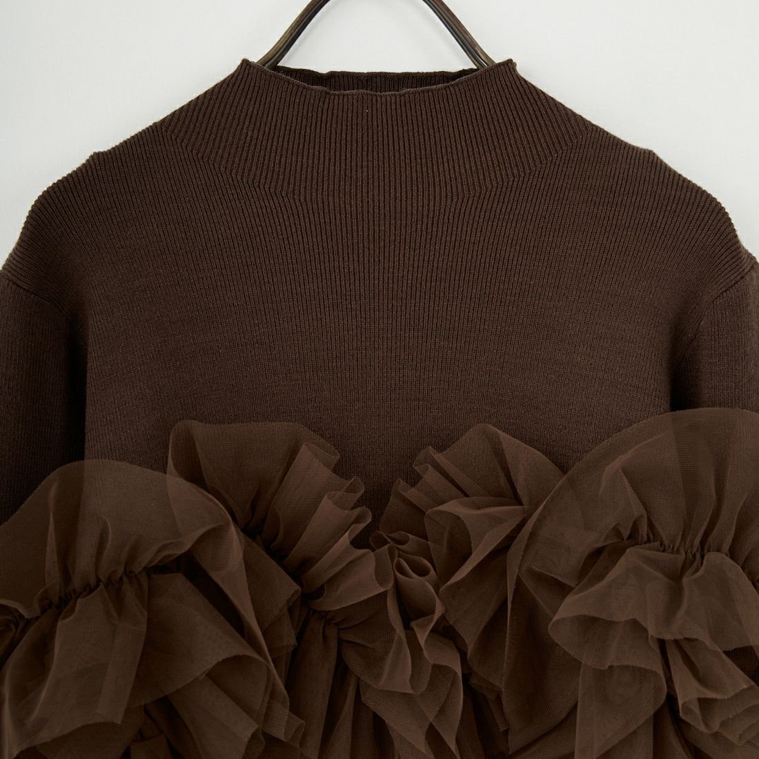 nenom [ネノム] マルチWAY チュールドッキングニットプルオーバー [NE25131042] 28 BROWN