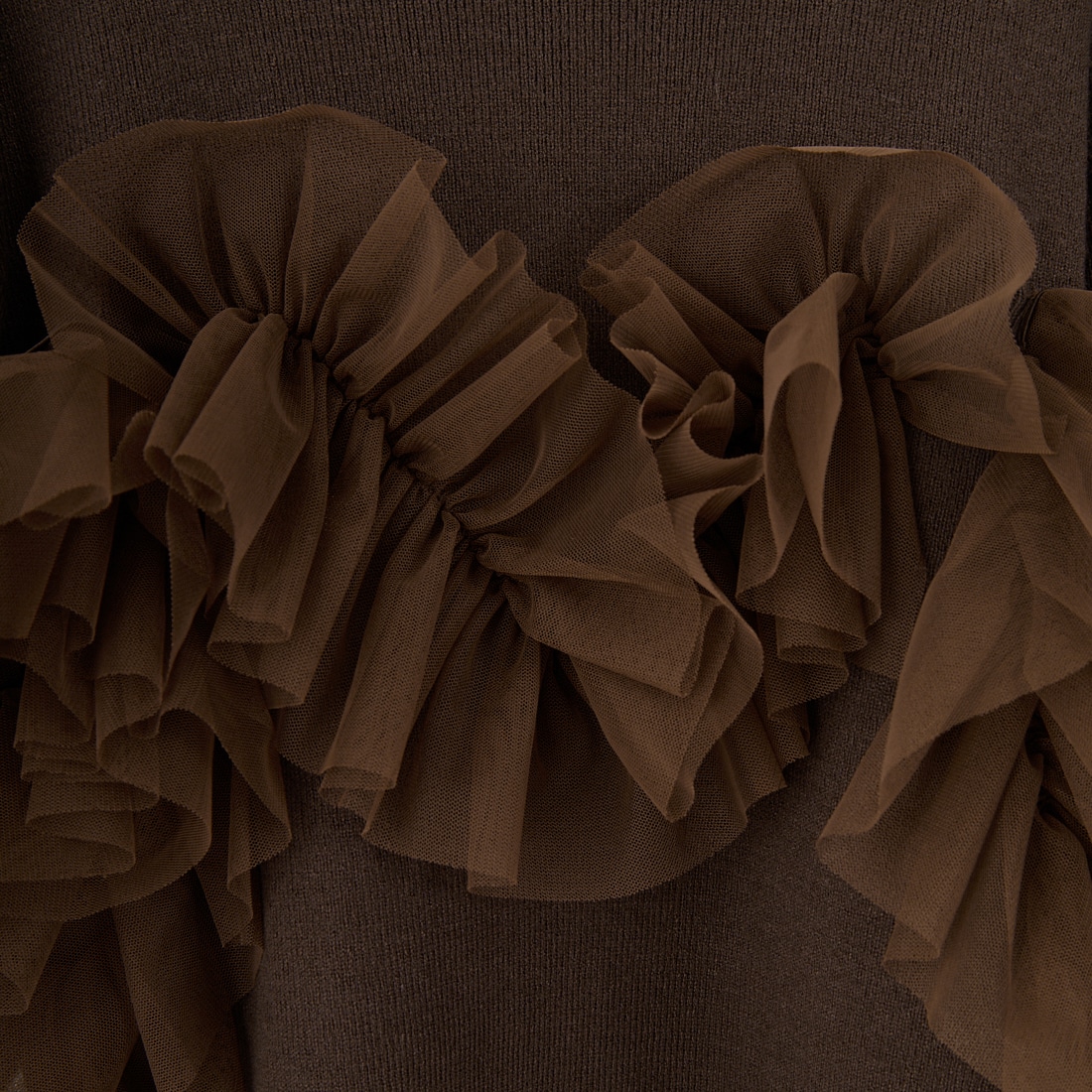 nenom [ネノム] マルチWAY チュールドッキングニットプルオーバー [NE25131042] 28 BROWN