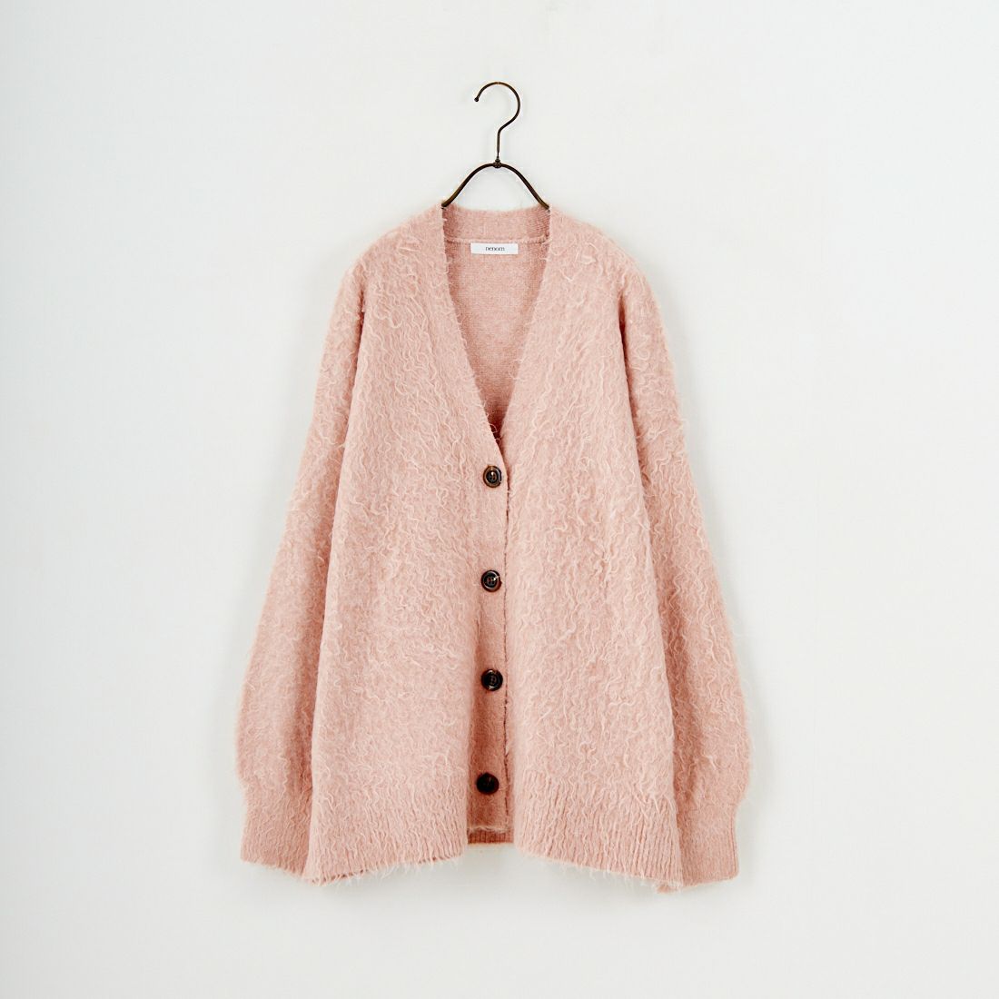 nenom [ネノム] シャギーニット Vネックカーディガン [NE25131037] 41 PINK
