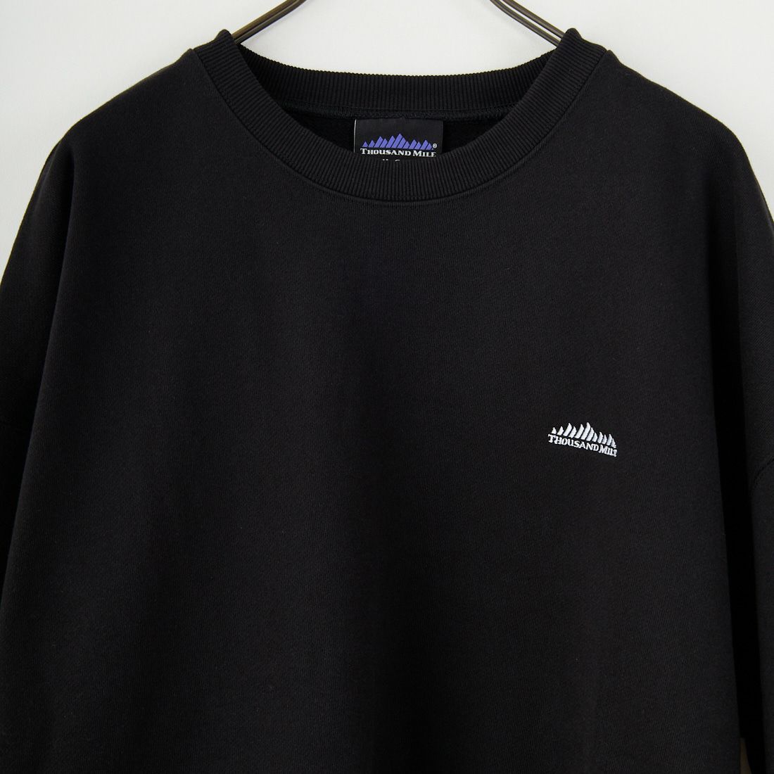 THOUSAND MILE [サウザンド マイル] 別注 バックプリント クルーネックスウェット [TM252UK50520-JF] 09 BLACK