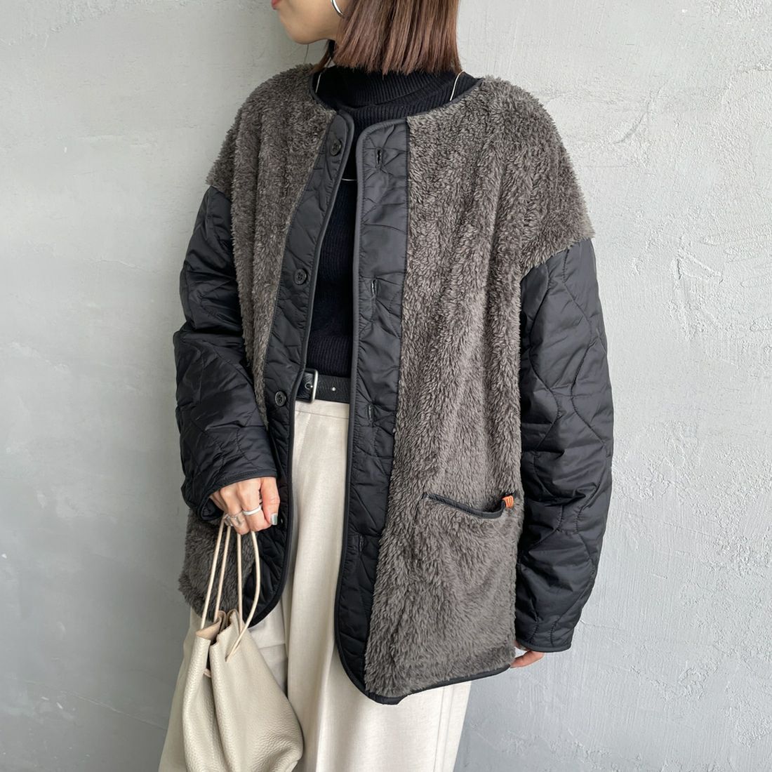 BLACK&&モデル身長：159cm 着用サイズ：F&&