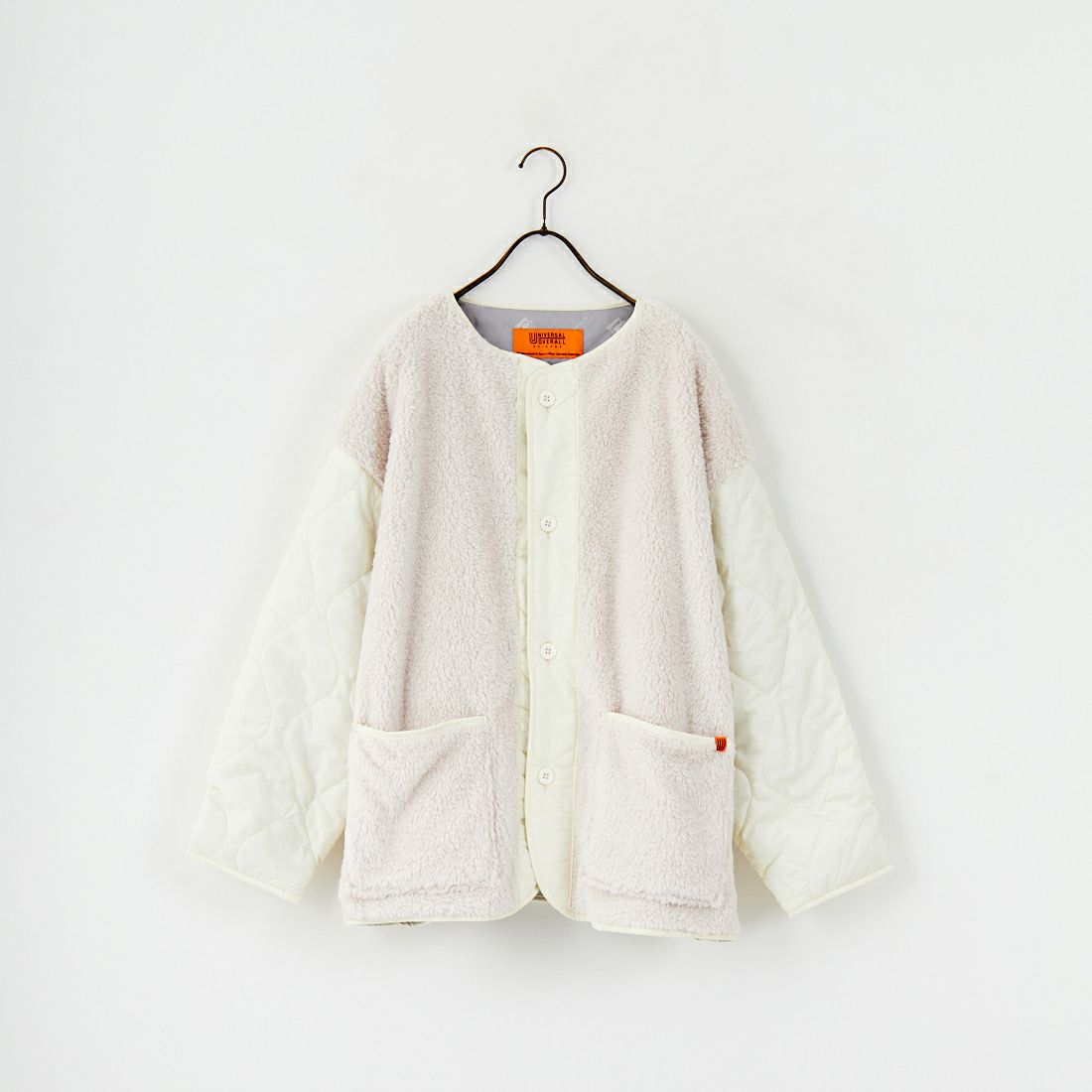 UNIVERSAL OVERALL [ユニバーサルオーバーオール] 別注 ボア切替 キルティングジャケット [U2532451IN-JF] IVORY